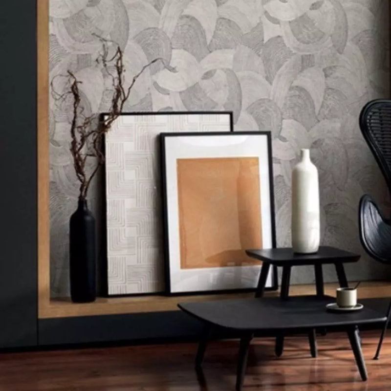 Nangara Stunning Texture Wallpaper - Bleu Et Camel