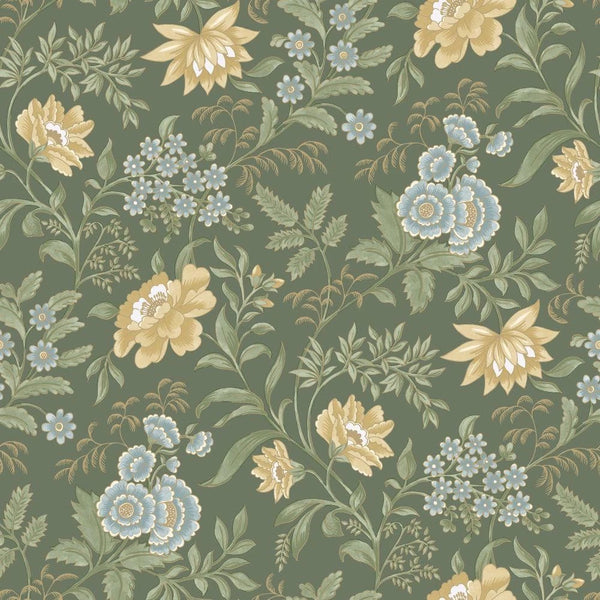 Sample - Garden Muse Wallpaper - Forest Green