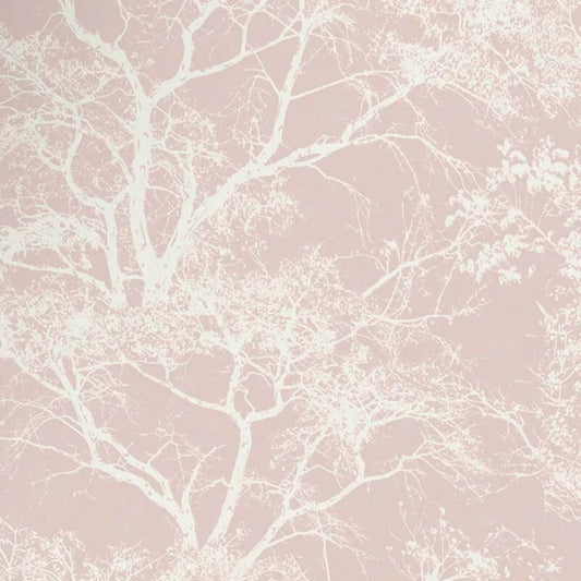 Whispering Trees Wallpaper - Dusky Pink Glitter
