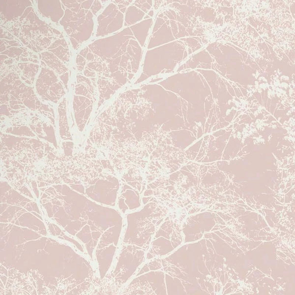 Sample - Whispering Trees Wallpaper - Dusky Pink Glitter