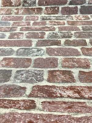 Baker Street Brick Wallpaper - Anaglypta - Red
