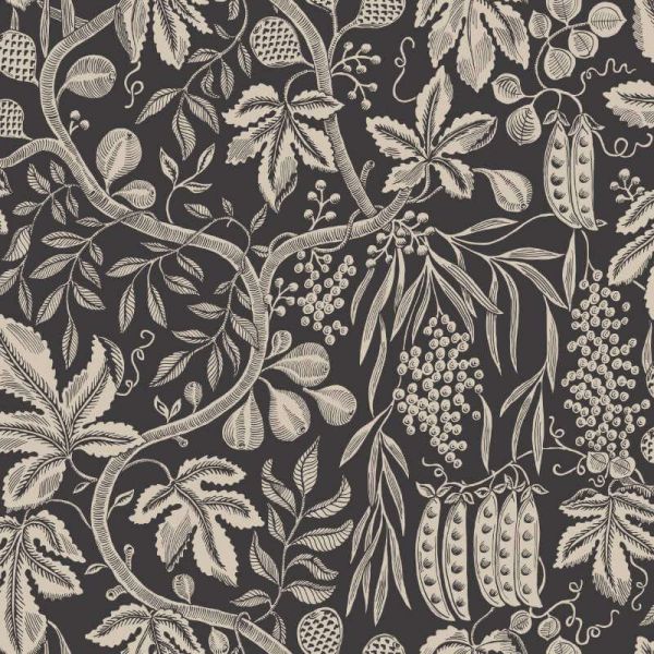 Fig Garden Wallpaper - Misty Blue