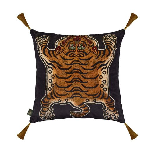 Saber Velvet Cushion - Noir House of Hackney