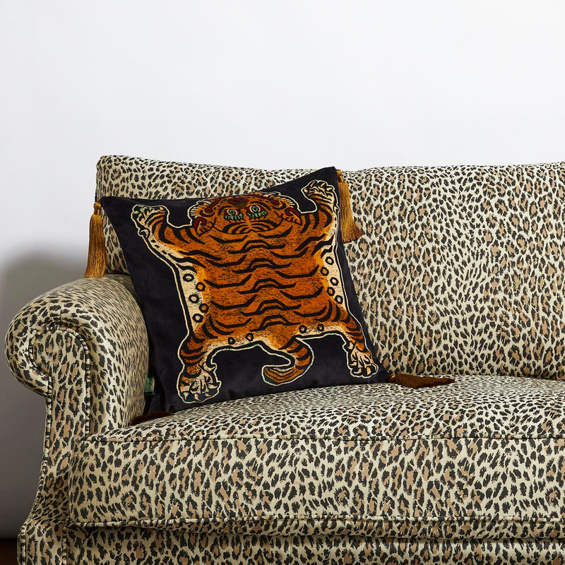 Saber Velvet Cushion - Noir House of Hackney