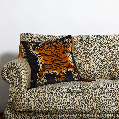 Saber Velvet Cushion - Noir House of Hackney