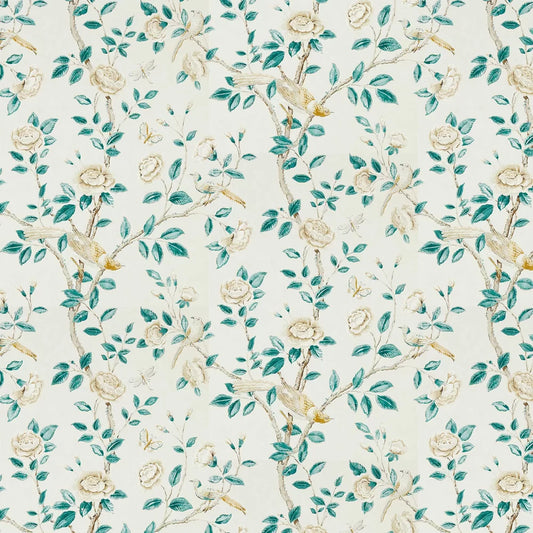 Andhara Wallpaper - Teal and Cream