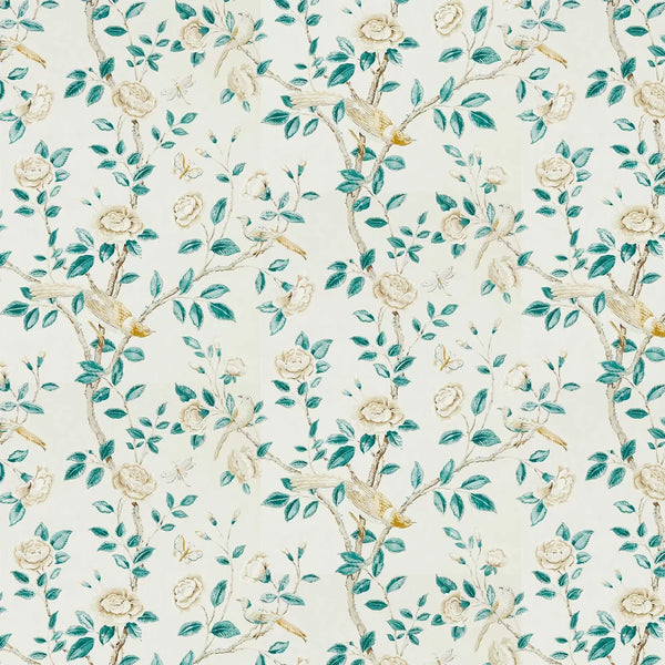 Sample - Andhara Wallpaper - Teal and Cream
