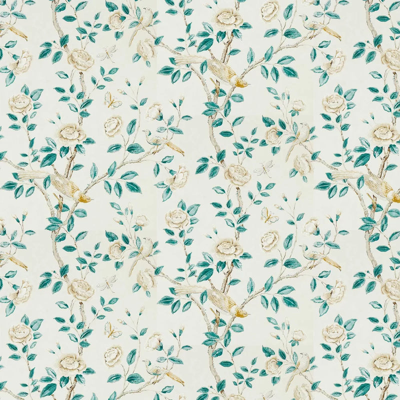 Sample - Andhara Wallpaper - Teal and Cream