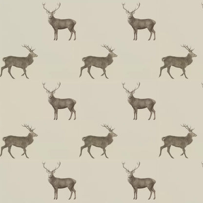 Evesham Deer Wallpaper - Birch Beige