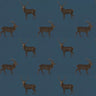 Evesham Deer Wallpaper - Indigo