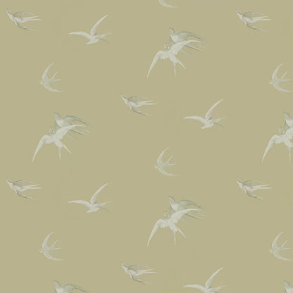 Swallows Wallpaper - Gold