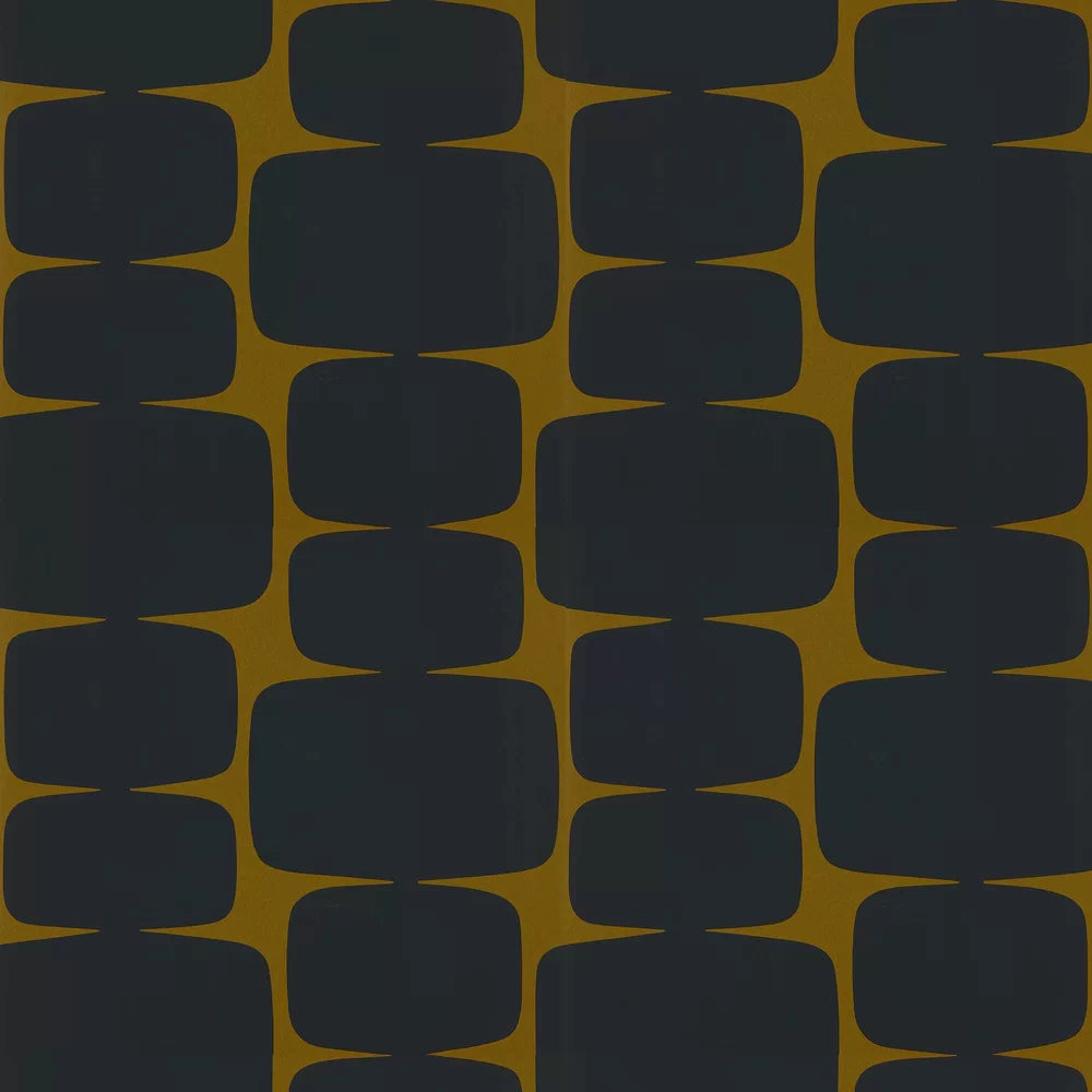 Lohko Wallpaper - Tumeric/Charcoal