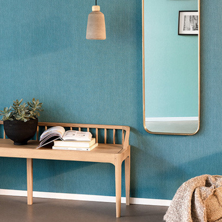 Uni Natte Wallpaper - Blue Stone - Discontinuing