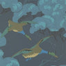 Grand Flying Ducks Wallpaper - Indigo
