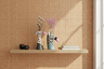 Basket Weave Wallpaper - Soft Orange Coral