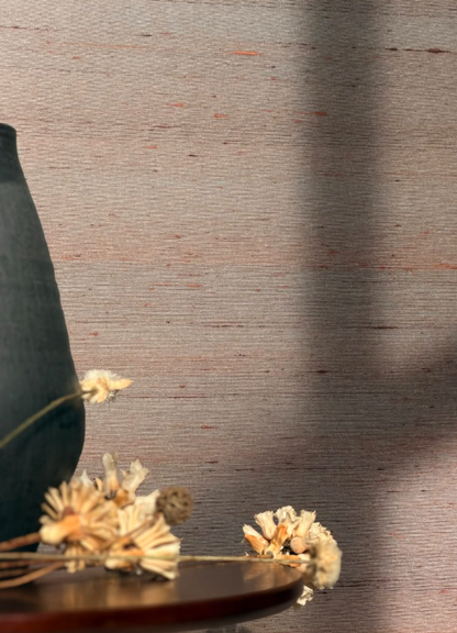 Pure Silk Wallpaper - Apricot Swirl