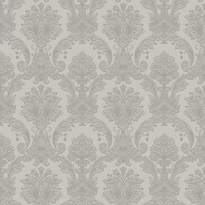Amara Damask Wood Panel Wallpaper - Silver