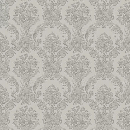 Amara Damask Wood Panel Wallpaper - Silver