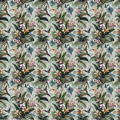 Singapura  Custom Printed Wallpaper - Smoky Blue