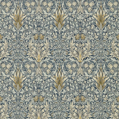 Snakeshead Wallpaper - Morris - Indigo/Cumin