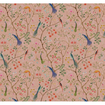 Songbirds - Pink - Custom Sized Wallpaper Mural (per m2)