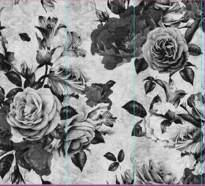 Spanish Rose - Custom Sized Wallpaper Mural (per m2)