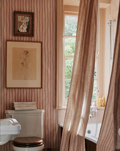 Artist's Stripe Wallpaper - House of Hackney - Sakura & Astrantia
