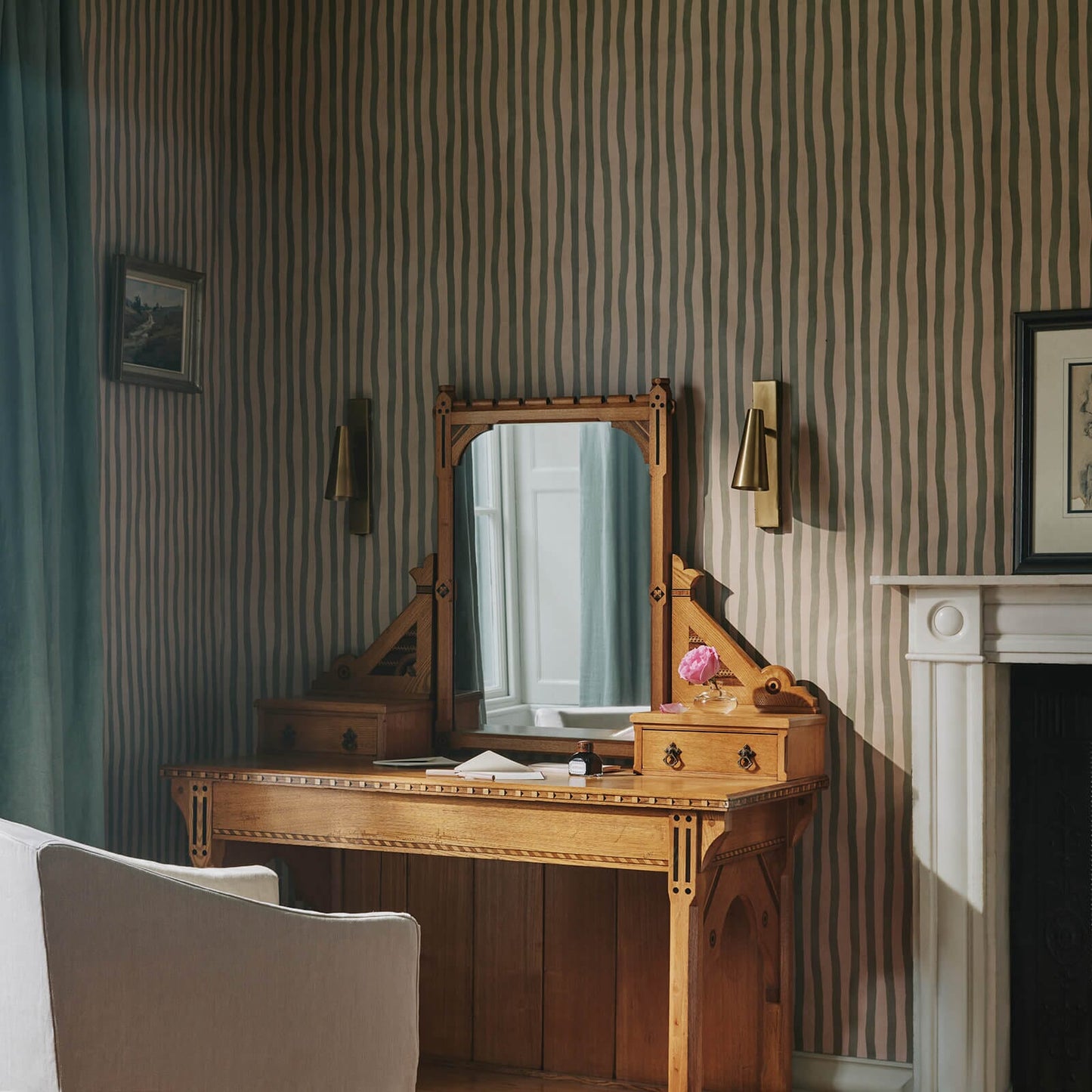 Artist's Stripe Wallpaper - House of Hackney - Sap & Alabaster