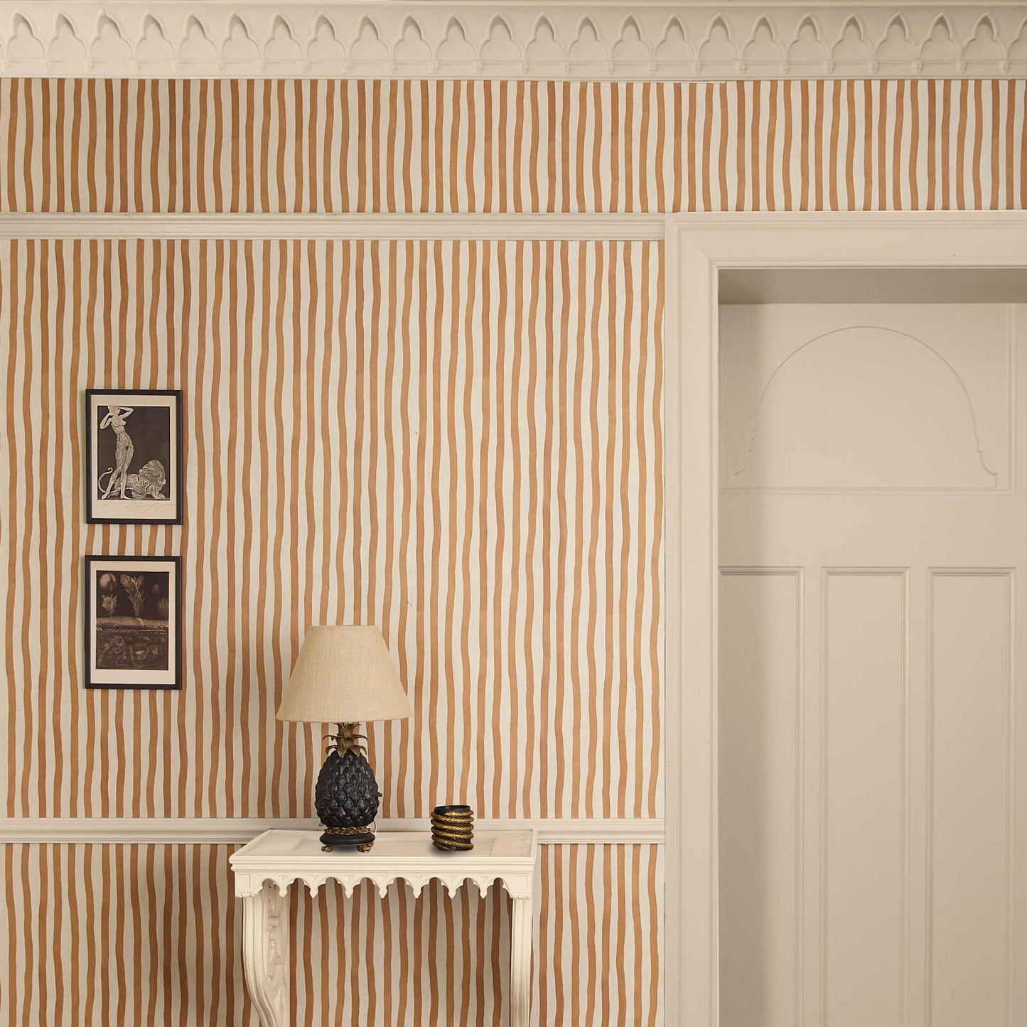 Artist's Stripe Wallpaper - House of Hackney - Amber