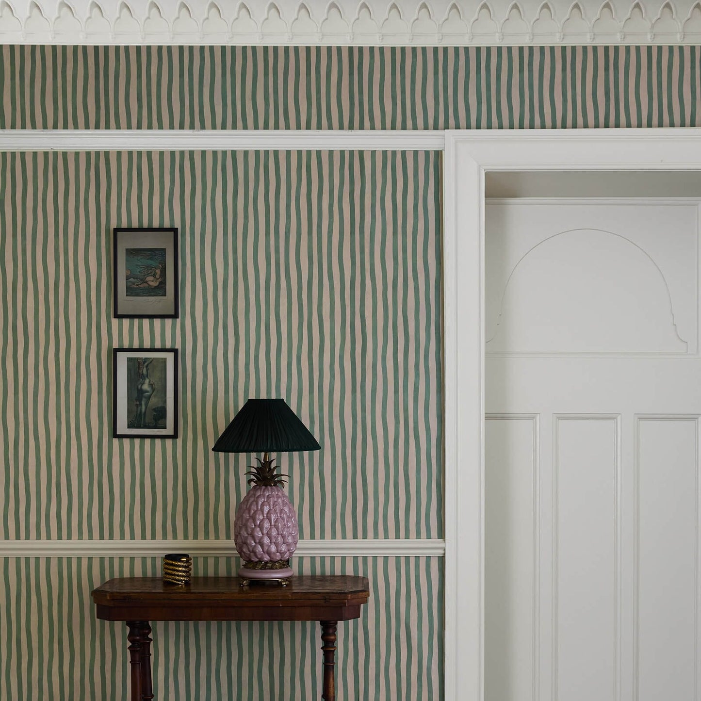 Artist's Stripe Wallpaper - House of Hackney - Euphorbia & Alabaster