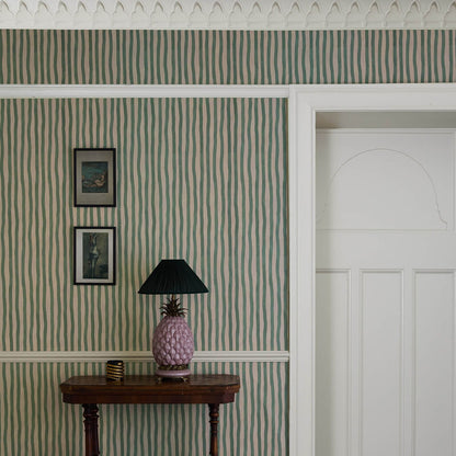 Artist's Stripe Wallpaper - House of Hackney - Euphorbia & Alabaster