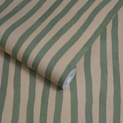 Artist's Stripe Wallpaper - House of Hackney - Euphorbia & Alabaster