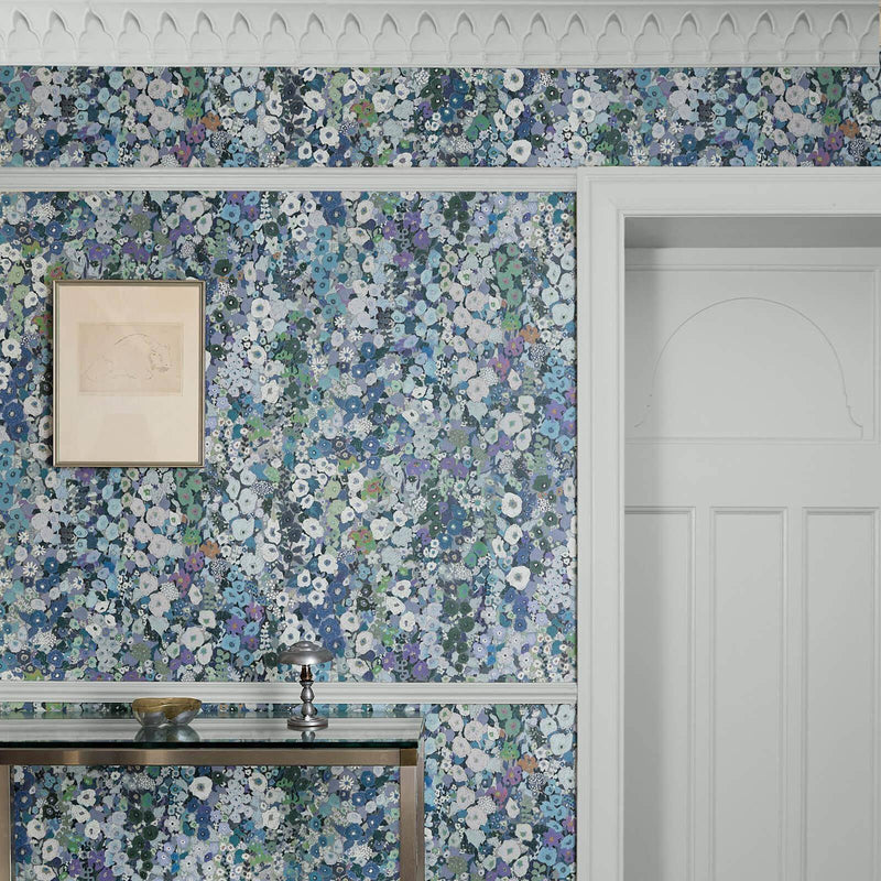 Hollyhocks Hybrid Wallpaper Mural - House of Hackney