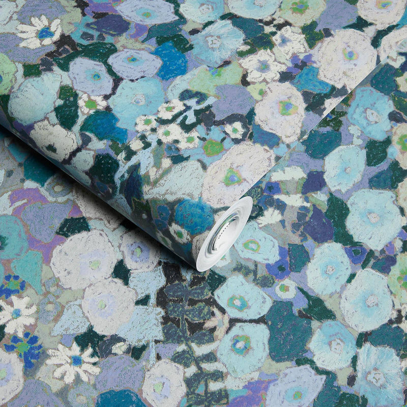 Hollyhocks Hybrid Wallpaper Mural - House of Hackney