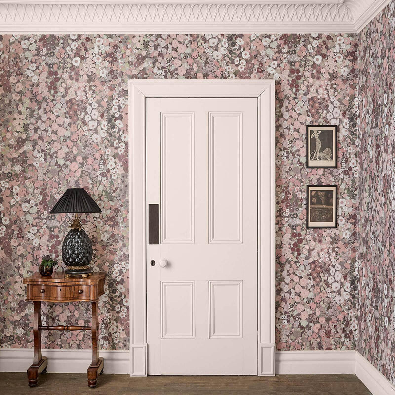 Hollyhocks Hybrid Wallpaper Mural - House of Hackney