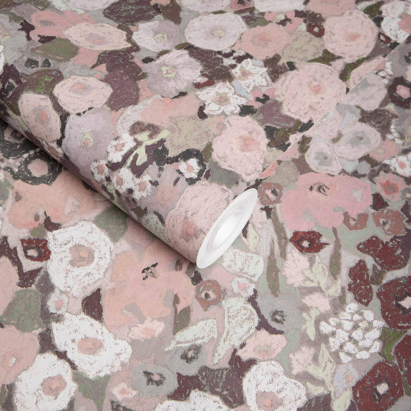 Hollyhocks Hybrid Wallpaper Mural - House of Hackney
