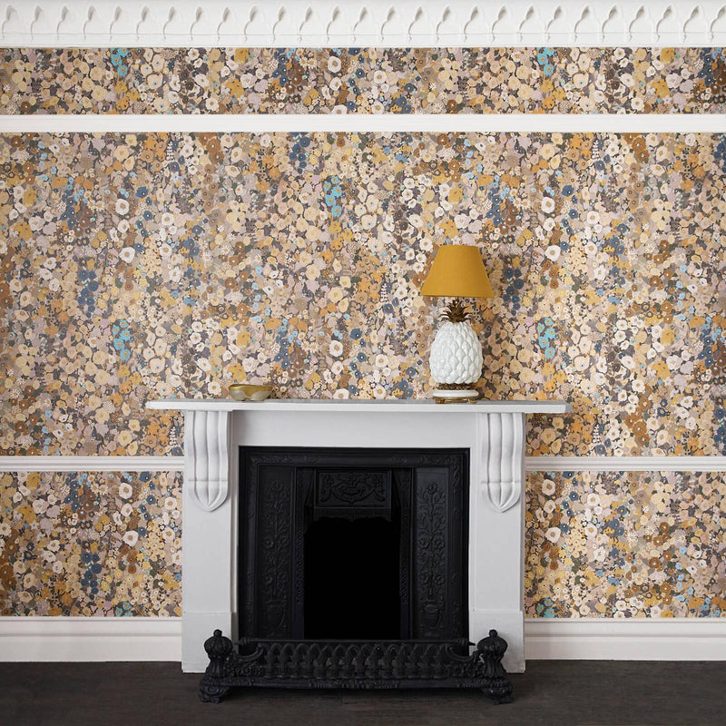 Hollyhocks Hybrid Wallpaper Mural - House of Hackney