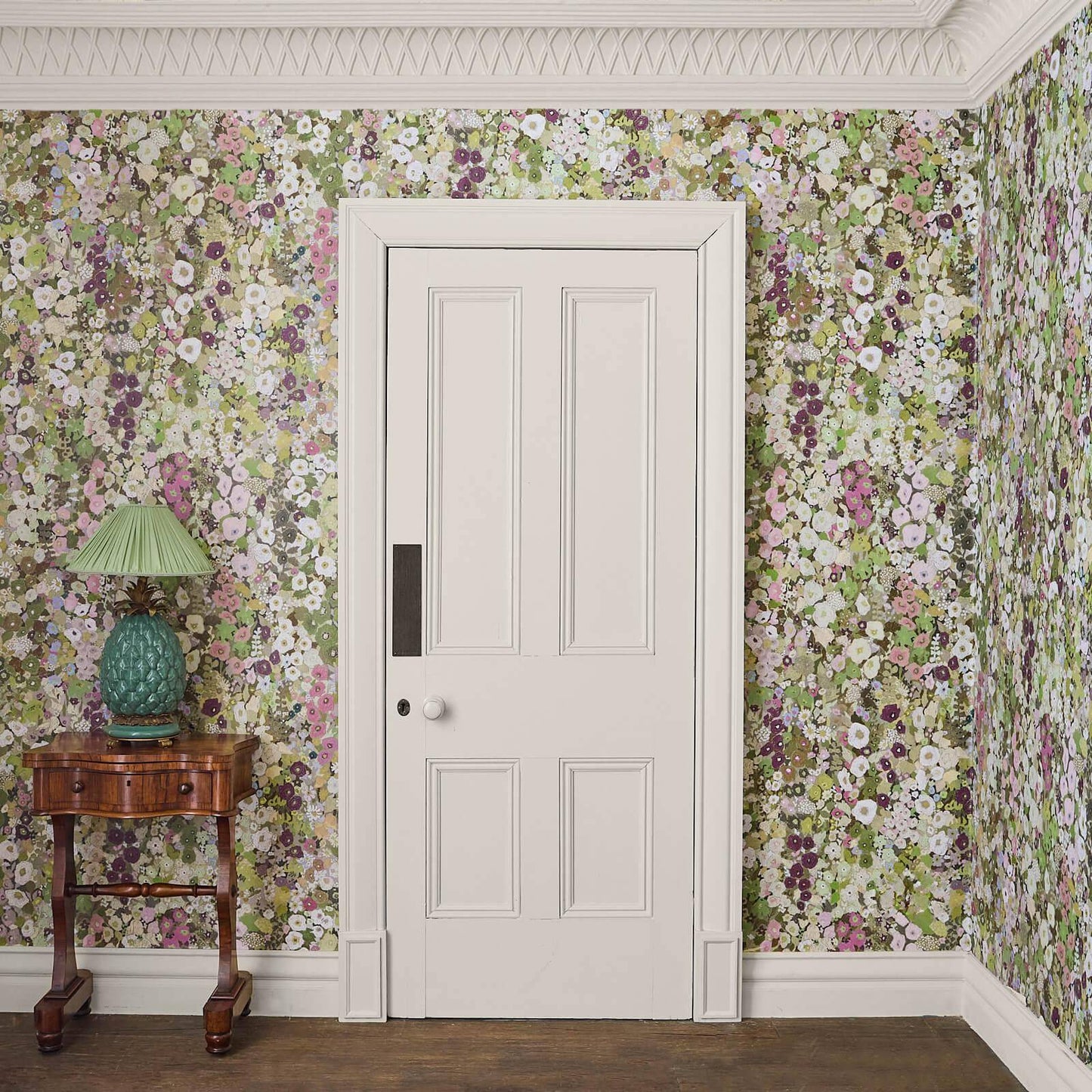 Hollyhocks Hybrid Wallpaper Mural - House of Hackney