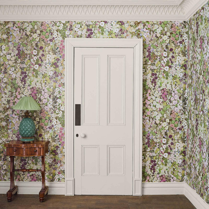 Hollyhocks Hybrid Wallpaper Mural - House of Hackney