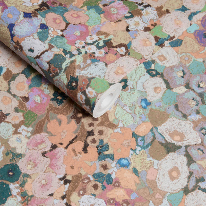 Hollyhocks Hybrid Wallpaper Mural - House of Hackney