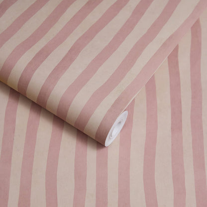 Artist's Stripe Wallpaper - House of Hackney - Sakura & Astrantia