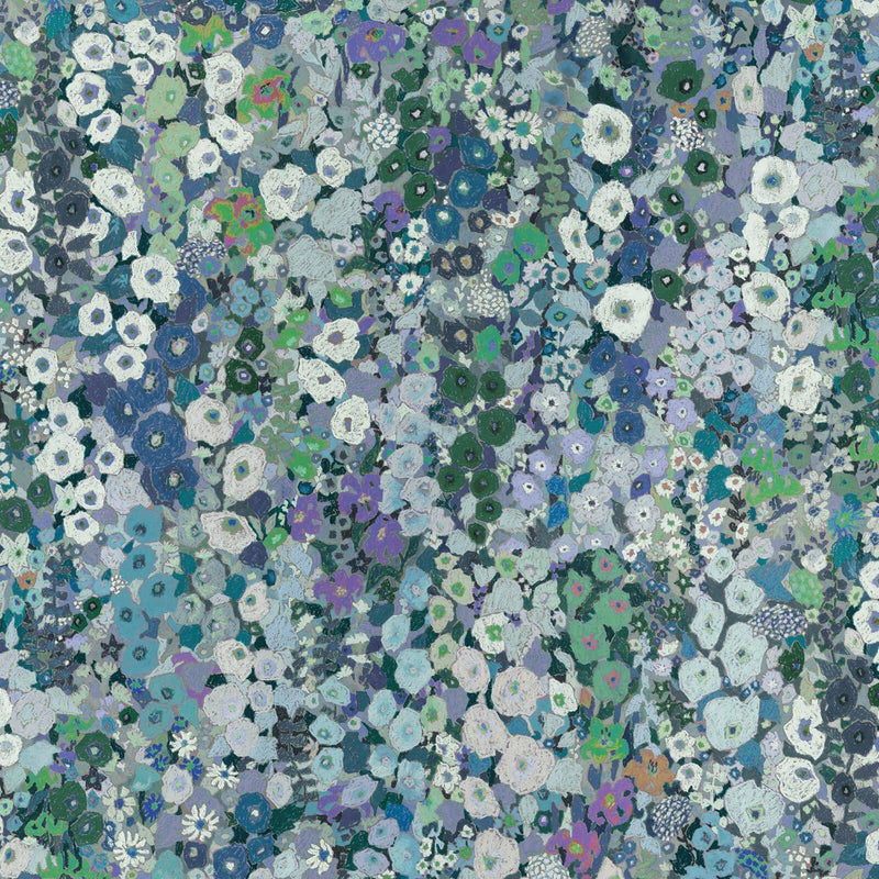 Hollyhocks Hybrid Wallpaper Mural - House of Hackney