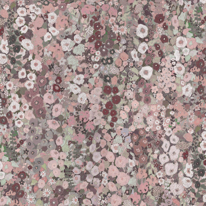 Hollyhocks Hybrid Wallpaper Mural - House of Hackney