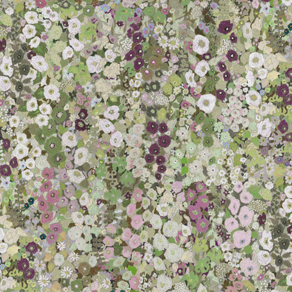 Hollyhocks Hybrid Wallpaper Mural - House of Hackney