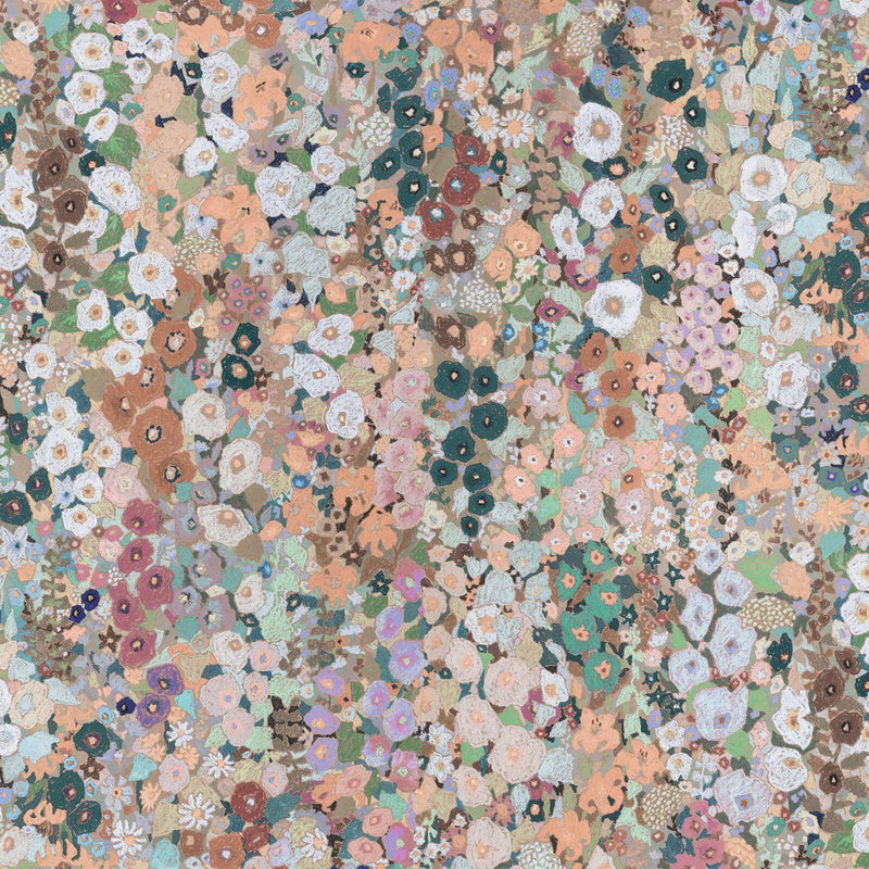 Hollyhocks Hybrid Wallpaper Mural - House of Hackney