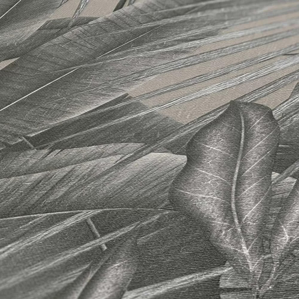 Exotic Jungle Wallpaper - Charcoal