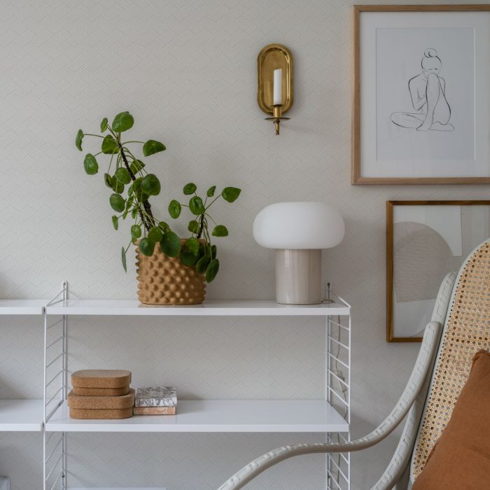 Strå - Straw Weave Wallpaper - White