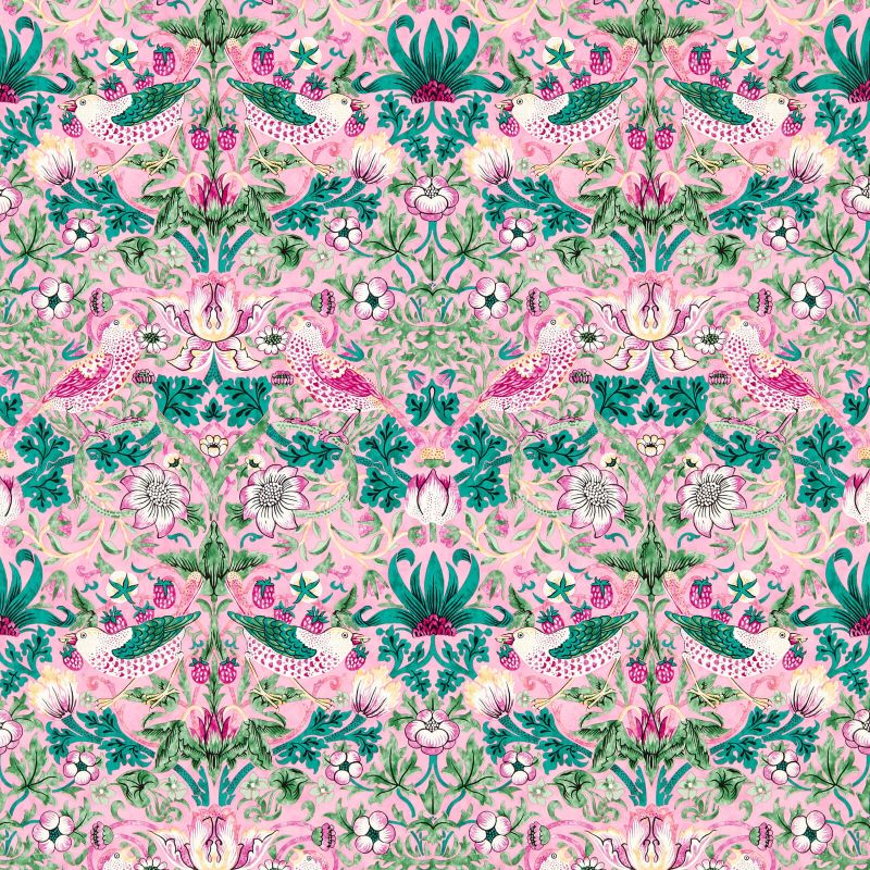 Strawberry Thief Wallpaper - Miami Strip