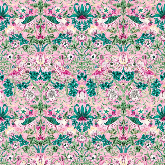 Strawberry Thief Wallpaper - Miami Strip