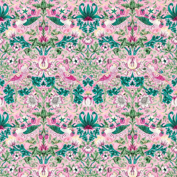 Sample - Strawberry Thief Wallpaper - Miami Strip